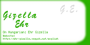 gizella ehr business card